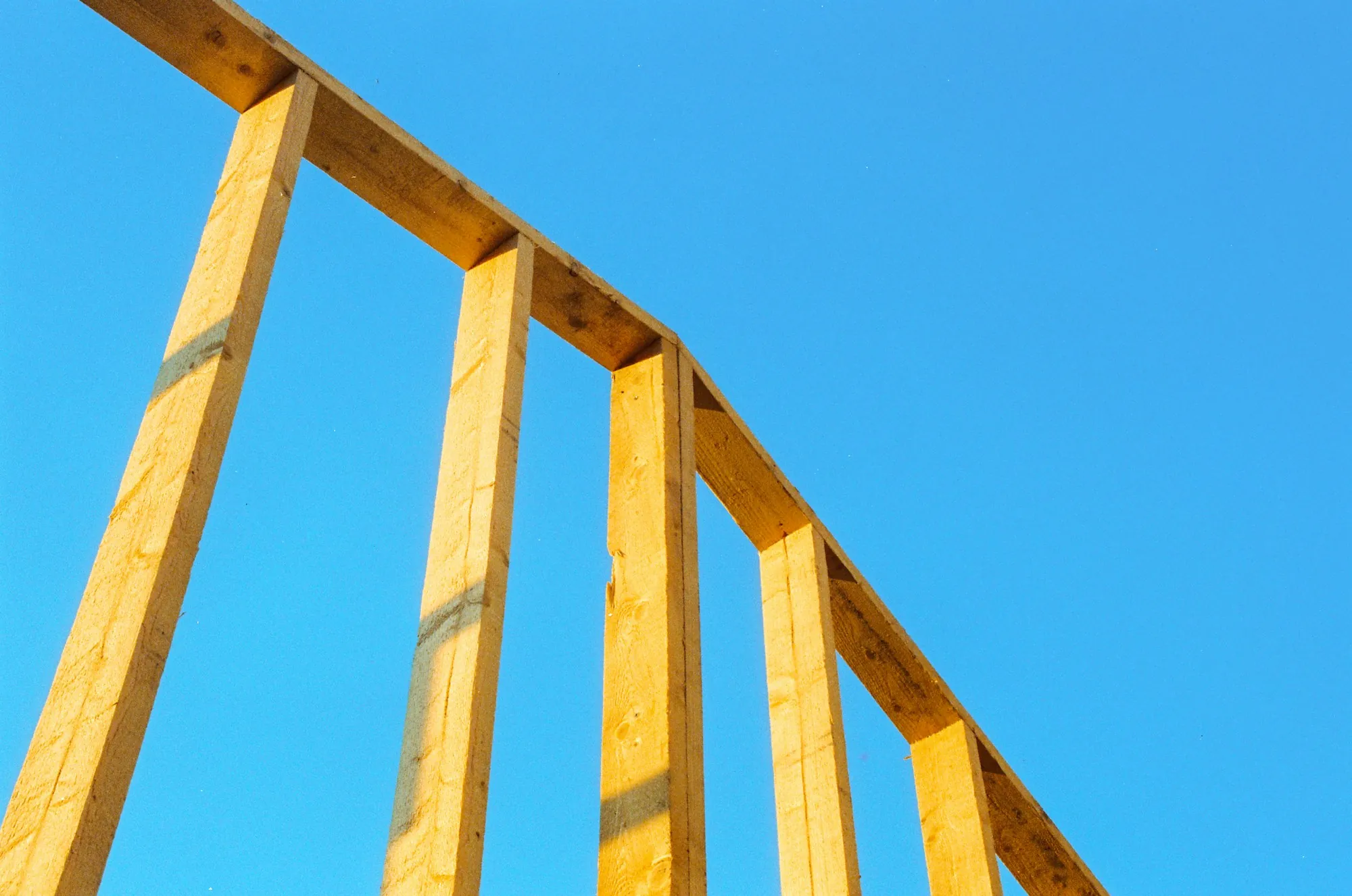 Timber framing of a new home